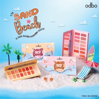 OD256 SAND each 16 color Beached eyeshadow palette โอดีบีโอ แซนด์บีช ซิกส์ทีน คัลเลอร์ บีชท์ อายแชโดว์ พาเลท