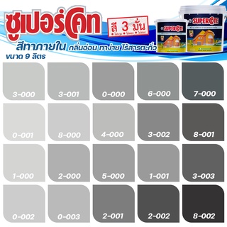 ICI Dulux สีเทา ซุปเปอร์โค้ท สีทาภายใน ฟิล์มด้าน ขนาด 9 ลิตร สีทาบ้าน สีทาภายใน ไร้กลิ่น สีน้ำอะคริลิค สีน้ำพลาสติก