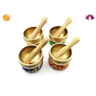 ขันทำสมาธิ ธิเบต Singing Bowl . หมอนรองเป็นแบบคละสี