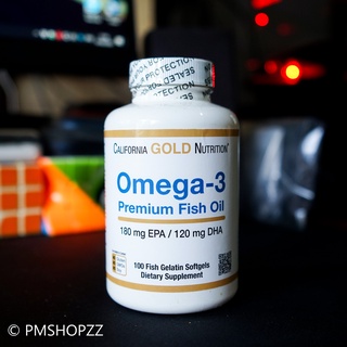 [พร้อมส่ง] น้ำมันปลา California Gold Nutrition, Omega 3, Premium Fish Oil, 100 Fish Gelatin Softgels