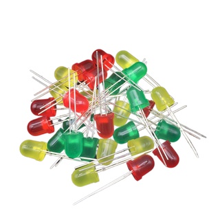 30pcs 8mm LED diode Light Assorted Kit DIY LEDs Set Yellow Red Green electronic diy kit Hot sale