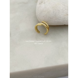 [all silver 925] hoo.stores Golden Layered Cuff (18k gold plated) ต่างหูหนีบเงินแท้ s925