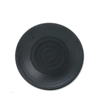 เอโร่ จานกลม ขนาด 9นิ้ว สีดำ จานเมลามีน จานใส่อาหาร จานอาหาร ARO MELAMINE ROUND PLATE BLACK