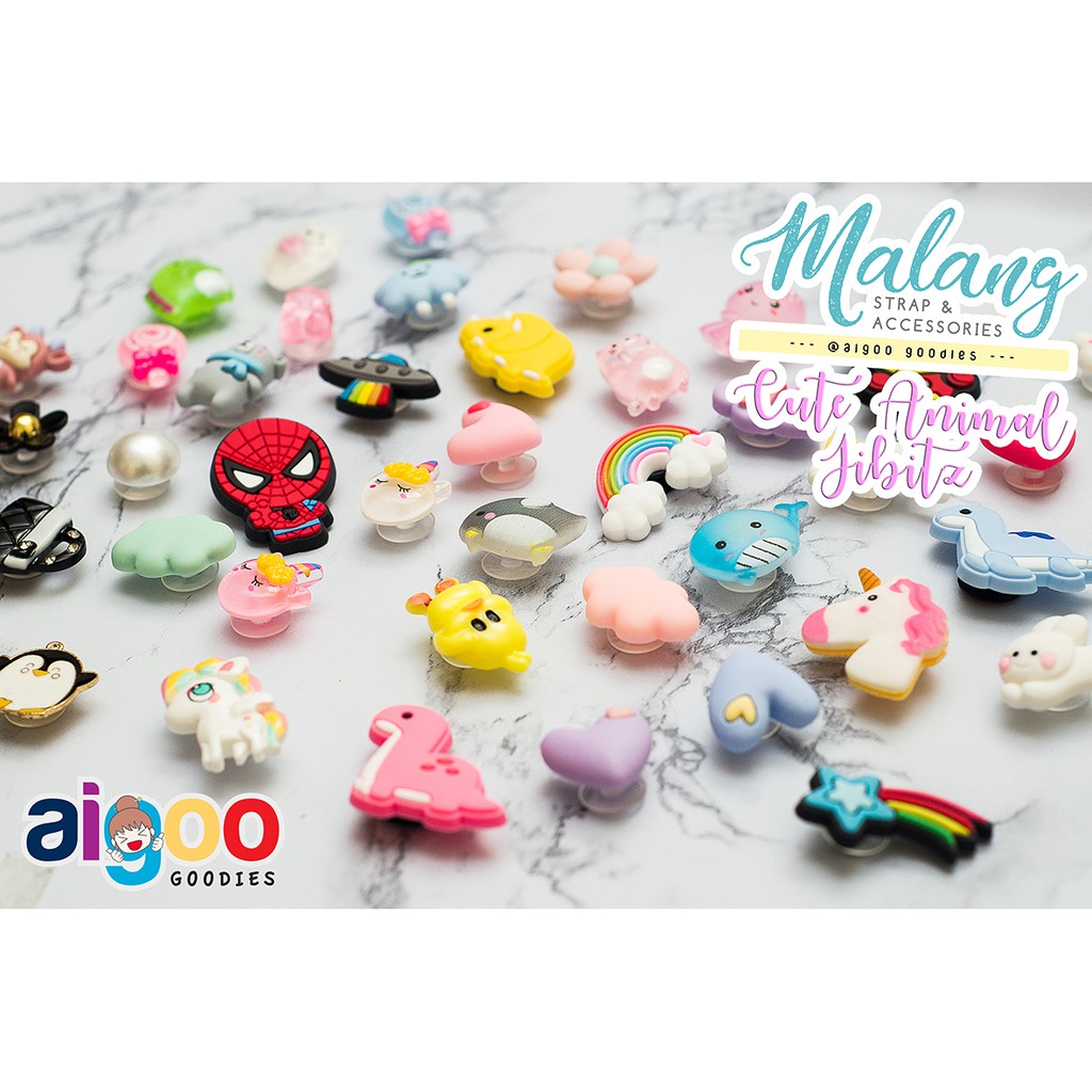 MALANG JIBITZ Korean Mask Strap & Crocs Accessories - ANIMAL CHARACTER - 100% Made in Korea