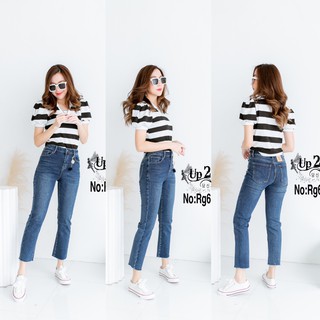 Ruige Jeans กางเกงยีนส์8ส่วนเอวสูง•No.Rg6386