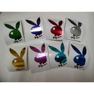 สติ๊กเกอร์งานตัดคอม โลโก้ Playboy ติดรถ แต่งรถ sticker กระต่าย play boy สวย