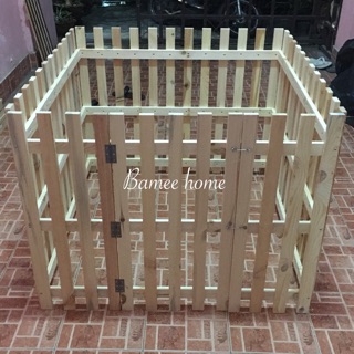 คอกไม้ขนาด 100x100x80 cm