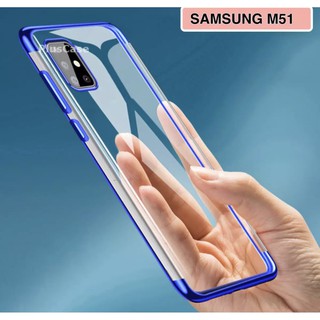 ( รุ่นใหม่ ) Case Samsung Galaxy M51 เคสซัมซุง เคสนิ่ม ขอบสีหลังใส เคสกันกระแทก samsung m51 เคสซีลีโคน ส่งจากไทย