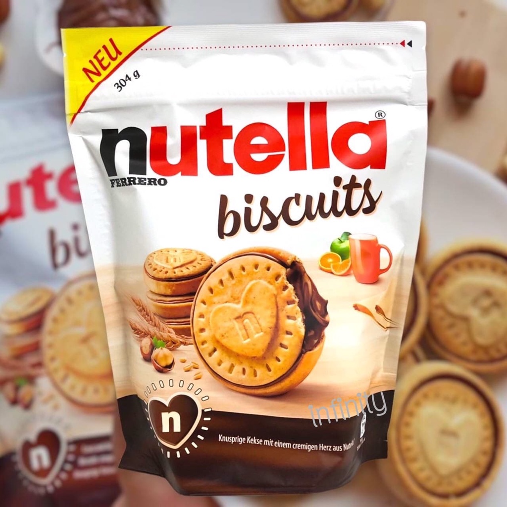 ืSALEnutella biscuits / บิสกิตสอดไส้นูเทลล่า มีให้เลือก 2 ขนาด EXP.1/2025