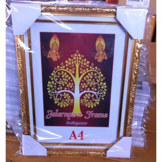 กรอบรูปขนาดA4  กรอบหพร้อมกระจก แบบใหม่สวยคุณภาพสมราคา