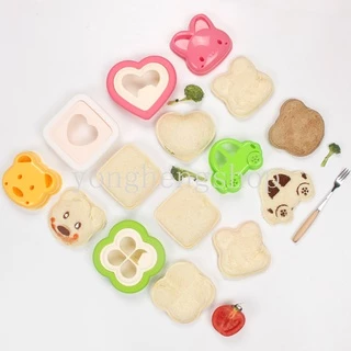 แม่พิมพ์ตัดขนมปัง แซนวิช บิสกิต รูปการ์ตูนหมี กระต่ายน่ารัก DIY สําหรับเด็ก