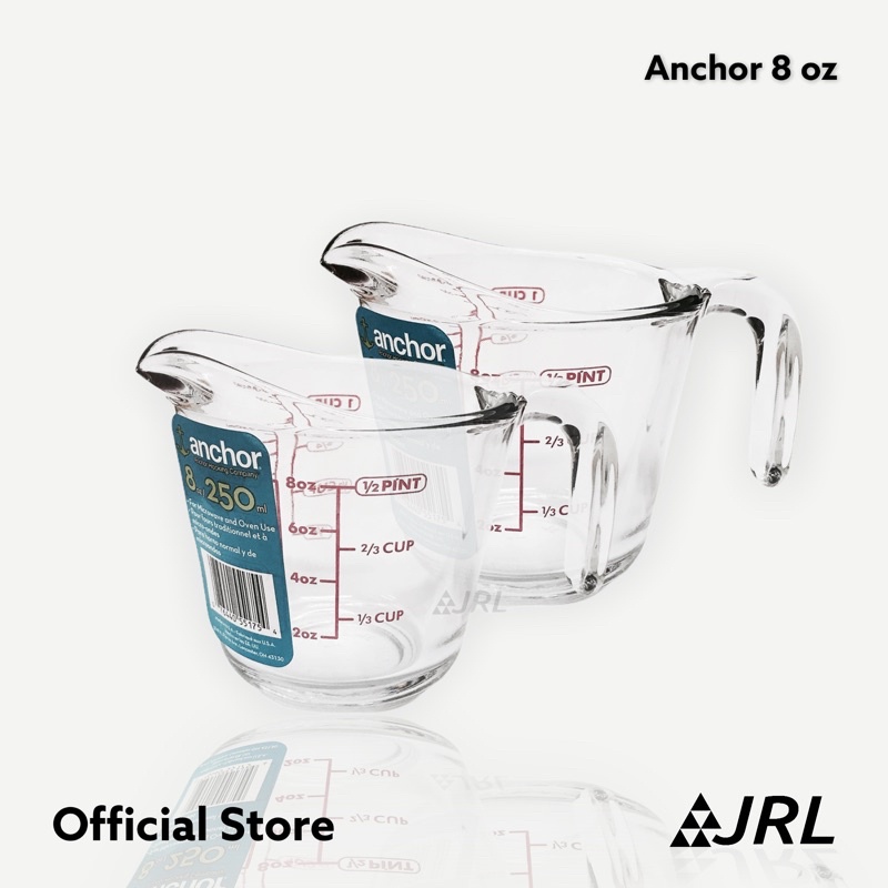 Anchor แก้วตวง 8 oz จำนวน 2 ชิ้น (ใส)