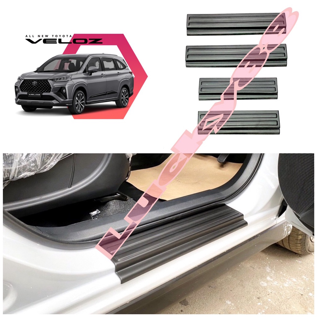 (โค้ดB9HZAลด20.-*) ชายบันได พลาสติค สีดำด้าน Toyota Veloz 2022 เวลอซ 4ชิ้น
