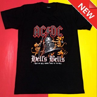 เสื้อยืด สินค้าไทย เสื้อ T-Shirt เสื้อยืดผู้ชาย เสื้อยืดแขนสั้น AC/DC ลายระฆัง No.19 (AC/DC ลายระฆัง)