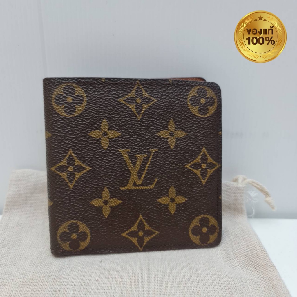 LV wallet กระเป๋าสตางค์หลุยส์แท้ผู้ชาย Louis Vuitton Wallet ของผู้ชายงานแท้ Made  in Spai