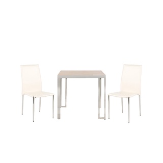 SB Design Square โต๊ะอาหารขาเหล็กท๊อปไม้ รุ่น Montis สีน้ำตาลอ่อน แบรนด์ SB FURNITURE