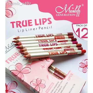 ดินสอนเขียนขอบปาก ยกเซ็ต 12 สี Lip Liner pen Menow ราคาส่งยกเซ็ต เฉลี่ยอันละประมาณ 4 บาท