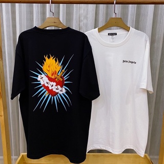 เสื้อยืดแขนสั้น Palm Angels หัวใจไฟ