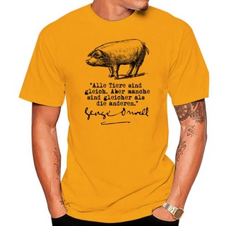 เสื้อยืดผ้าฝ้ายพิมพ์ลายขายดี George ORWELL ALLE Tiere-new เสื้อแจ็กเก็ตหนังโครเอเชีย ผ้าฝ้าย สีเทา 2022