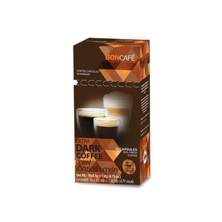 กาแฟแคปซูลเอ็กซ์ตร้า ดาร์ค (กล่อง16แคปซูล) บอนกาแฟ Extra Dark Capsule Coffee (Box of 16 capsules) Boncafe