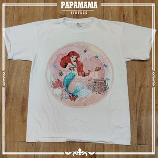 [ Little Mermaid ] Under the Sea Journey Of The Little Mermaid เสื้อการ์ตูน เสื้อหนัง เสื้อวินเทจ papamama vintage