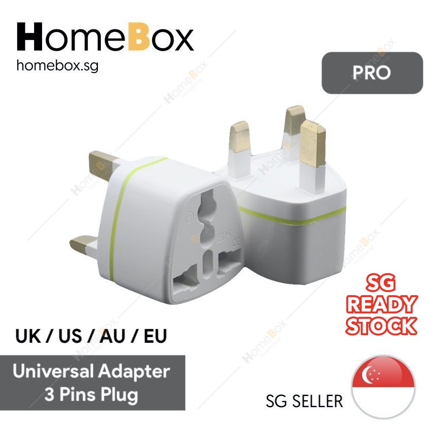 [HomeBox] UK 3 Pin Plug Universal Adapter PRO Travel Adapter อะแดปเตอร์สากล, ตัวแปลงปลั๊ก UK