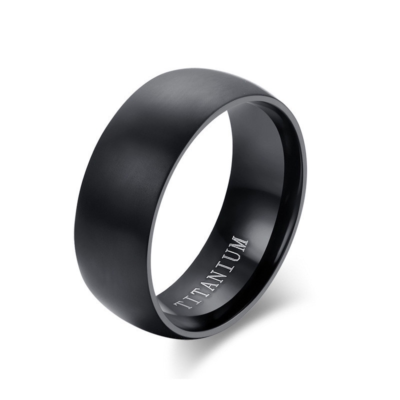 Pure Titanium Mens Matte Finish Ring High Polishing Comfort Fit Jewelry
