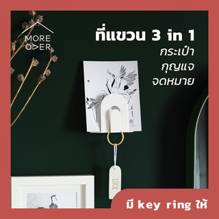 Moreover Hello Bell Hanger hook กระดิ่ง แขวน กุญแจ จดหมาย กระเป๋า ตกแต่งผนัง ขาว ดำ black white key letter bag hang