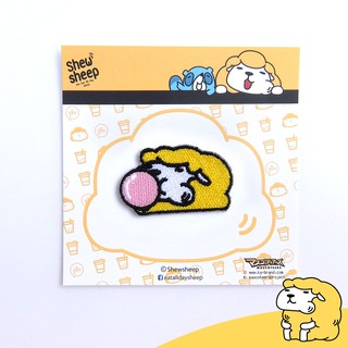 Shewsheep Iron on patch - ตัวรีด ตกแต่งเสื้อผ้า ลายแกะชูชีพหมากฝรั่ง