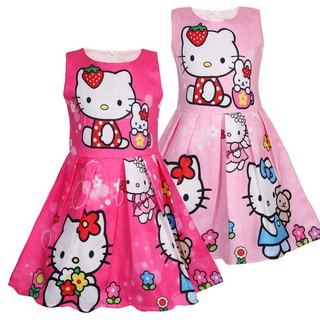 ชุดเดรสลาย Hello Kitty สำหรับเด็ก