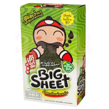 ส่งฟรี  เถ้าแก่น้อย BIG SHEET รสคลาสสิค (รสต้นตำรับ , รสดั้งเดิม) ขนาด 3.5กรัม ยกกล่อง 12ซอง สาหร่ายทอดแผ่นใหญ่ SEAWEED CLASSIC     ฟรีปลายทาง