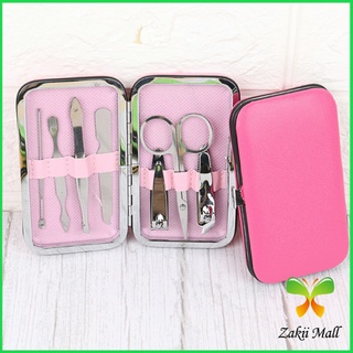 Zakii Mall กรรไกรตัดเล็บ ชุด 7 ชิ้น ชุดเครื่องมือทำเล็บ พร้อมส่ง คละสี Nail clippers