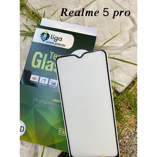 ฟิล์มกระจกกันรอย Realme5 pro ยี่ห้อ Liga(ลีก้า)