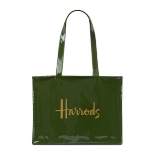 Harrods รุ่น Signature Logo Shoulder  Bag สีเขียวมะกอก***พร้อมส่ง