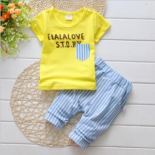 ชุดเด็กเสื้อยืด ELALALOVE S.T.O.R.Y พร้อมกางเกงขายาว (พร้อมส่ง)