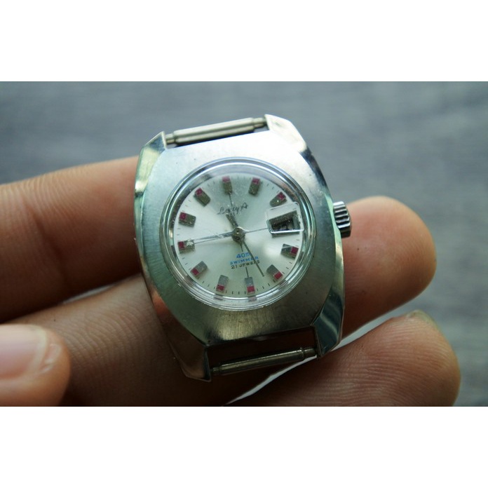 นาฬิกา Vintage มือสองญี่ปุ่น Orient Lady A 21J Swimmer Lady Automatic Silver Dial 27mm A323 30700