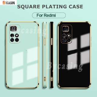 เคสโทรศัพท์มือถือ ยางนิ่ม ทรงสี่เหลี่ยม 6D หรูหรา สําหรับ Xiaomi Poco X3 GT F3 X3Pro NFC M3 Pro Mi 11 Lite 11T 10T Note7