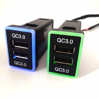 USB Charger Toyota USB 3.0 ชาร์จภายในรถยนต์ โตโยต้า ชาร์ตแบตมือถือในรถ 2 ช่องเสียบ