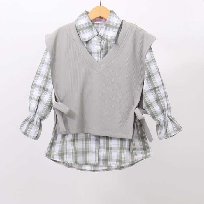 HIJAU (7 - 14 ปี) GIRLS FASHION TOP ZR553 GE - สีเขียว, NO. 12, 8-9 ปี