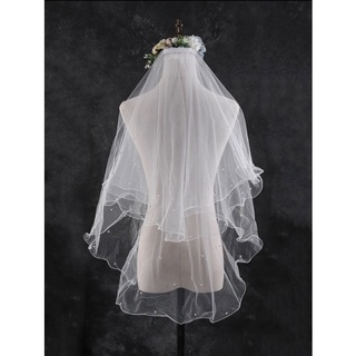 เวลเจ้าสาว ประดับมุก เลเยอร์ 2 ชั้น Pearl Bridal Veil