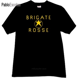 [COD]Summwe เสื้อยืดแขนสั้น ผ้าฝ้าย พิมพ์ลาย Brigate Rosse สีดํา แฟชั่นสําหรับผู้ชายS-5XL