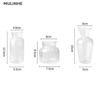 Mulinhe แจกันดอกไม้ แบบใส แจกันแก้ว แจกันไฮโดรโปนิก เครื่องประดับ พืช ที่ใส่ภาชนะ