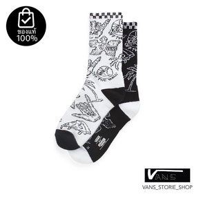 ถุงเท้าVANS X STRANGER MISS MATCH SOCKS BLACK WHITE สินค้ามีประกันแท้