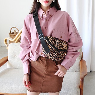 🦄 ส่งฟรีลทบ. 🦄 กระเป๋าคาดอก leopard