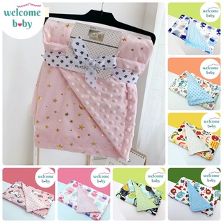 ผ้าห่มเด็กขนมิ้งค์ดอท รุ่นนุ่มพิเศษ Premium Baby Blanket Minky Dot