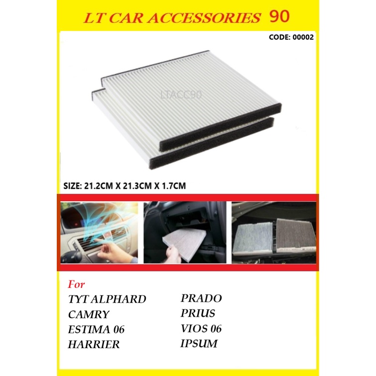 Toyota Vios 06 Altis Camry Alphard Estima 06 Harrier Prado Prius lpsum CaR Air Cond Filter