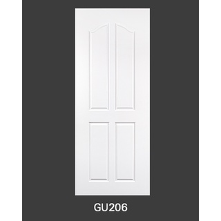 ประตูUPVC ภายนอก 4 ฟักปีกนก GREEN PLASTWOOD GZ-GU206 80X200CM ขาว (แบบไม่เจาะลูกบิด) (1 ชิ้น/คำสั่งซื้อ)