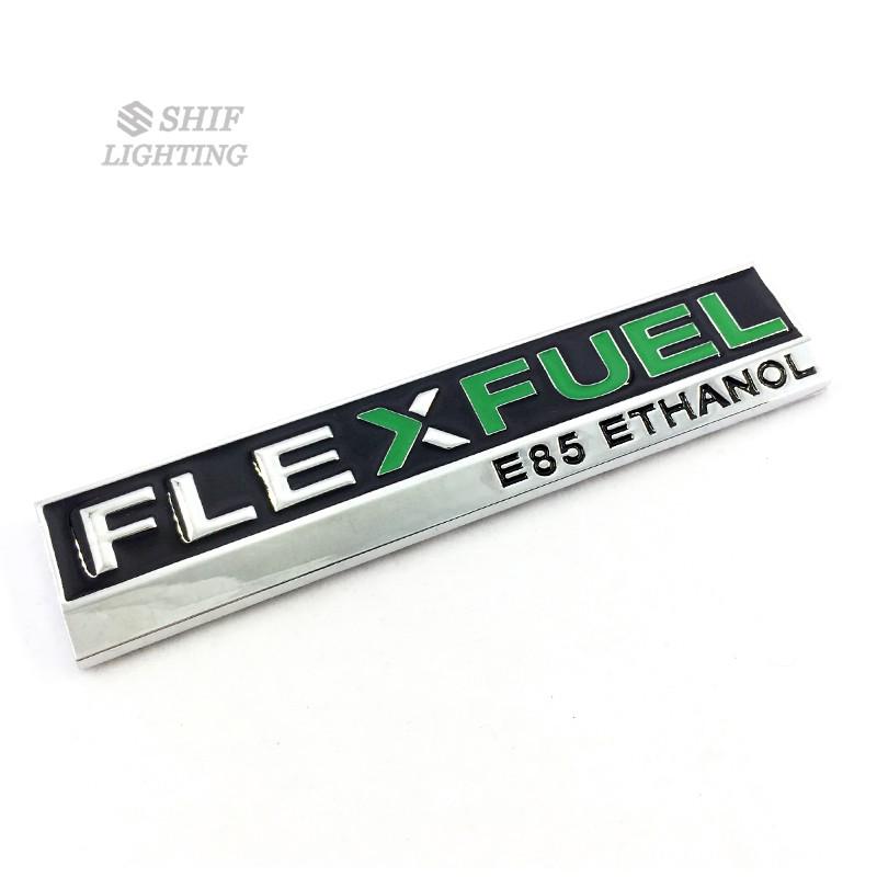 1 Metal FLEX FUEL E85 ETHANOL Rear Trunk Emblem Sticker For Ford Dodge Journey