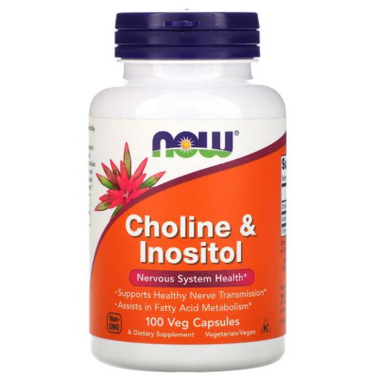 Now Foods, Choline & Inositol [ 100 Veg Capsules ] Choline & Inositol puritan , now