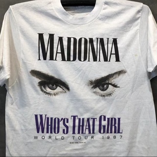 พร้อมส่ง เสื้อยืดแขนสั้น ทรงหลวม ลาย Madonna Ciccone Madonna สไตล์เรโทร แฟชั่นอเมริกัน สําหรับผู้ชาย และคู่รัก